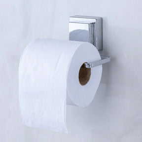 Kit Toalheiro e Porta Papel Higiênico com Ventosa Cromado - 2 Peças