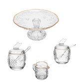 Kit para Mesa Posta New Butterfly Fio de Ouro 4 Peças