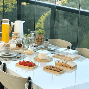 Kit 3 Bandejas Petisqueiras Hire de Bambu 20cm x 10cm