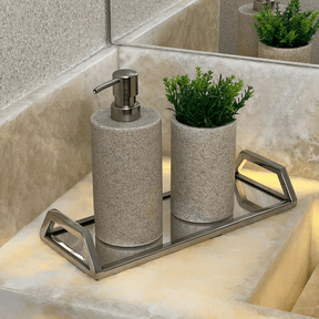 Bandeja Aço Inox com Espelho G - 30 cm