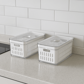 Kit 2 Organizadores Clear Fresh com Cesto 5 Litros