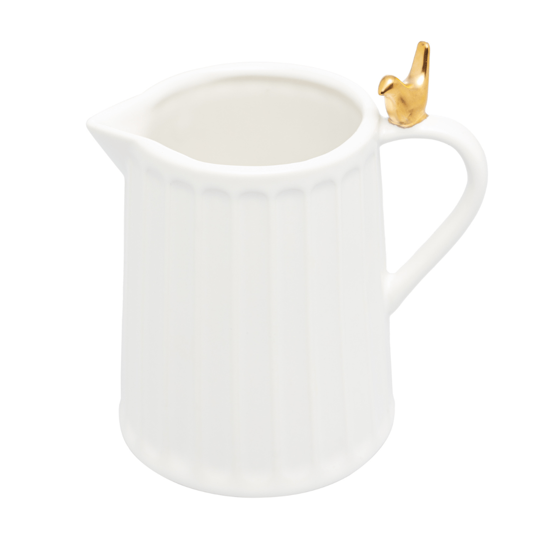 Leiteira Cerâmica Branca 180ml Colibri