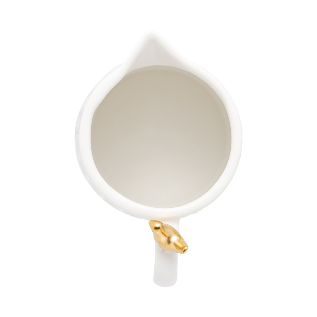 Leiteira Cerâmica Branca 180ml Colibri