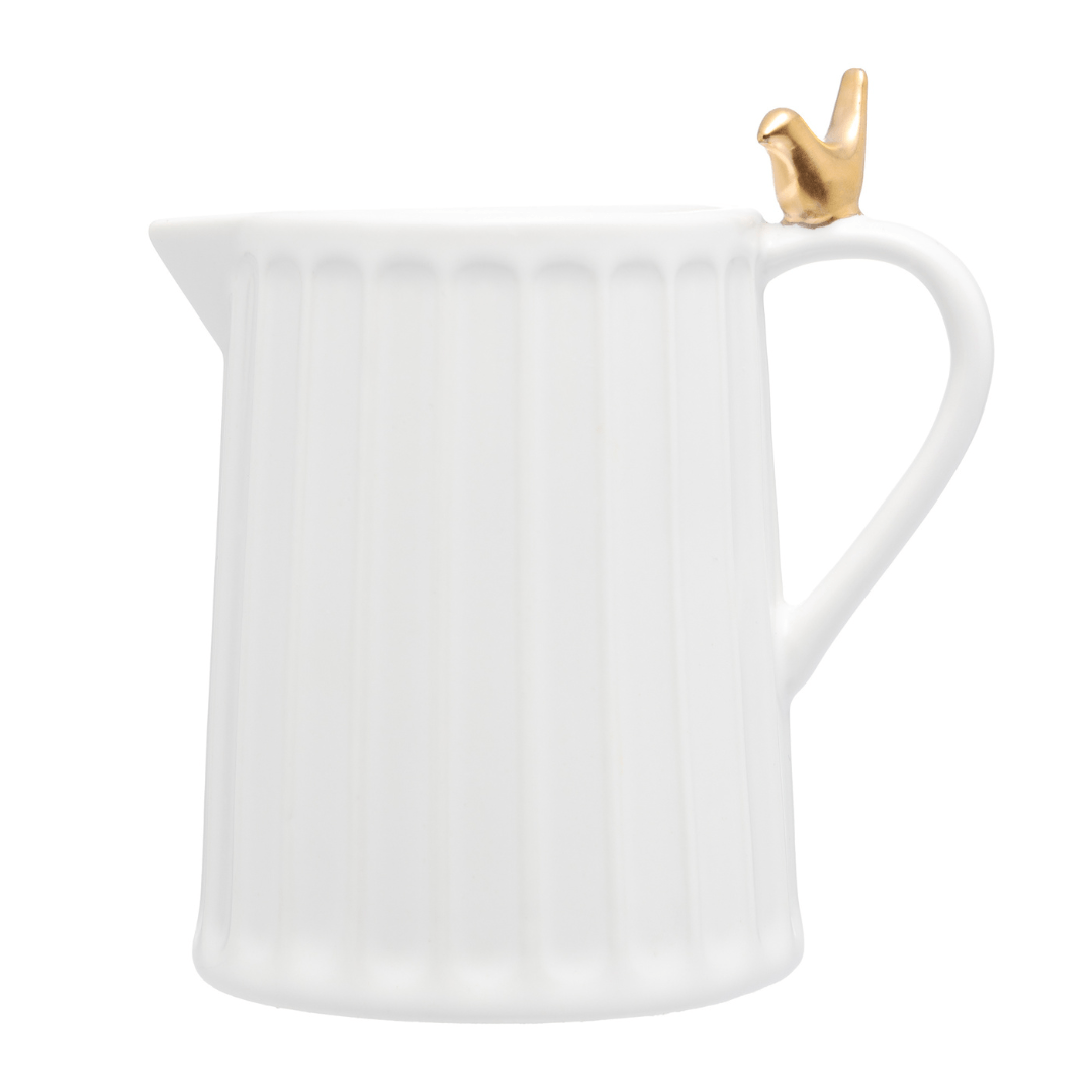 Leiteira Cerâmica Branca 180ml Colibri