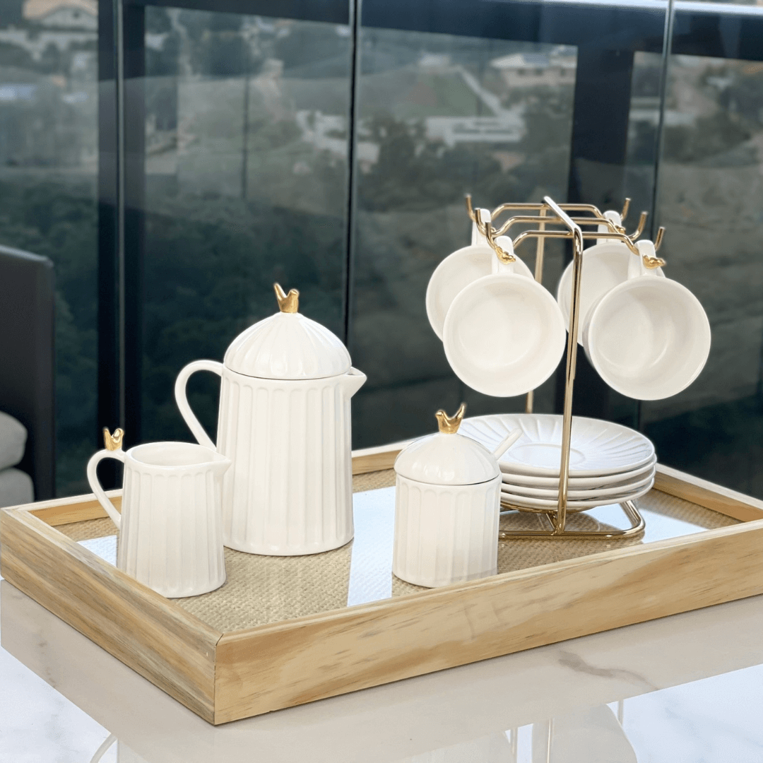 Leiteira Cerâmica Branca 180ml Colibri