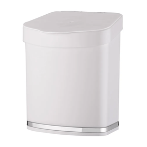 Lixeira 2,5 Litros Branca com Cromado Pia Cozinha