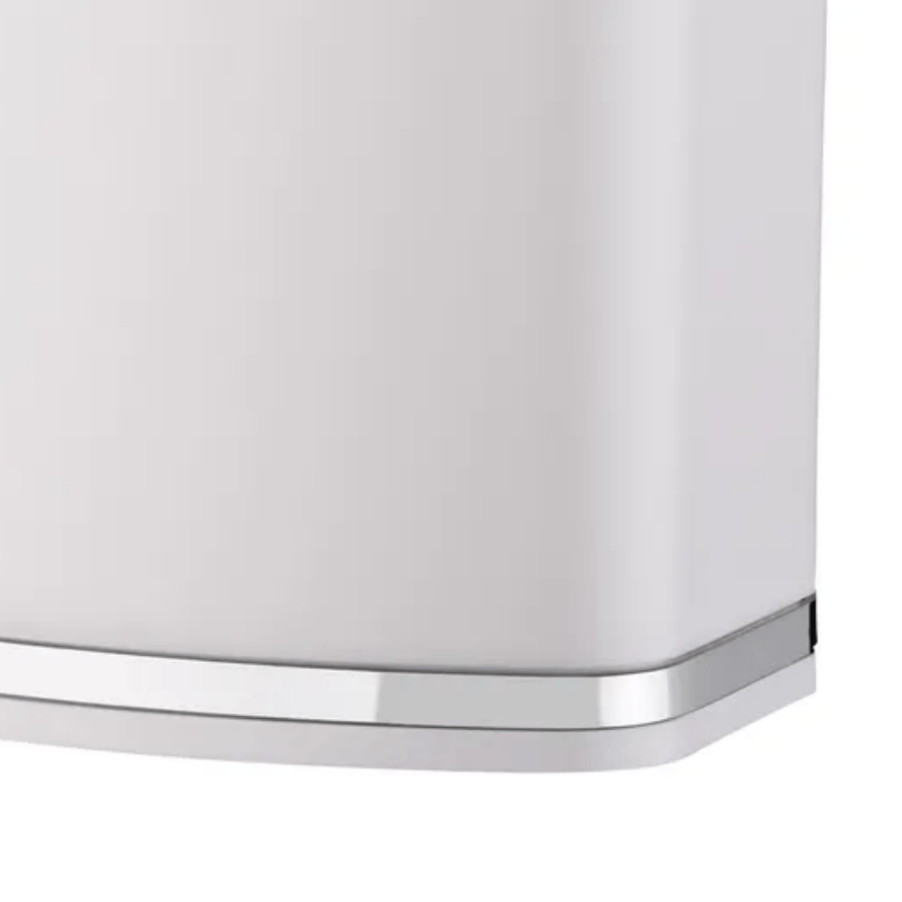 Lixeira 2,5 Litros Branca com Cromado Pia Cozinha