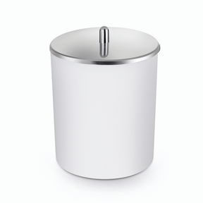 Lixeira Branca 5 Litros Com Tampa Inox