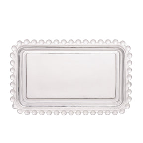 Manteigueira Cristal de Chumbo com Tampa Pearl 17cm x 10,5cm x 10cm