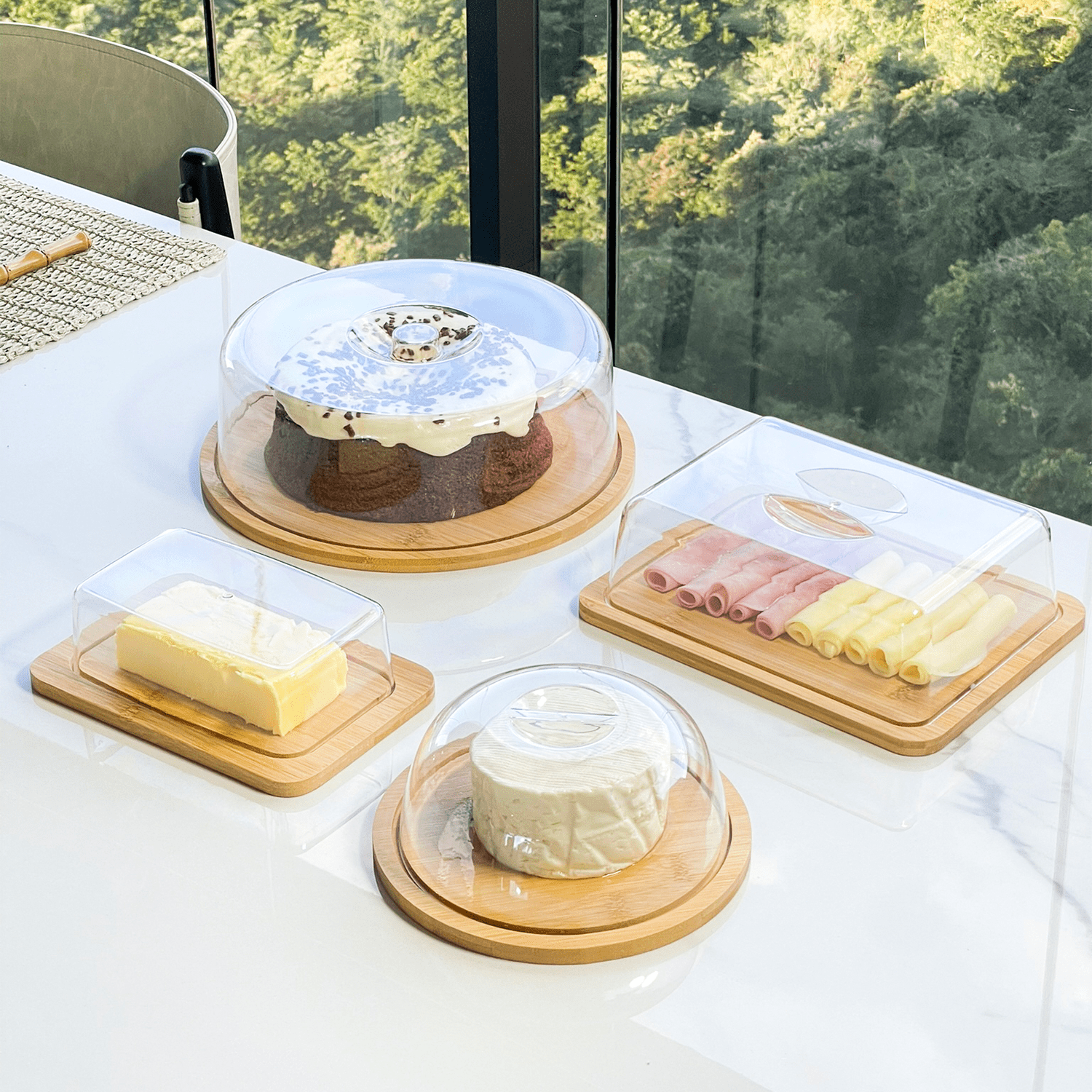 Manteigueira de Bambu com Tampa 19cm