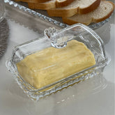 Manteigueira de Vidro com Tampa 17cm Butterfly