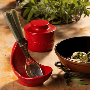 Manteigueira Francesa em Cerâmica Vermelha