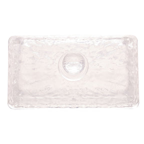 Manteigueira Petra Cristal Ecológico e Fio de Ouro com Tampa 17cm