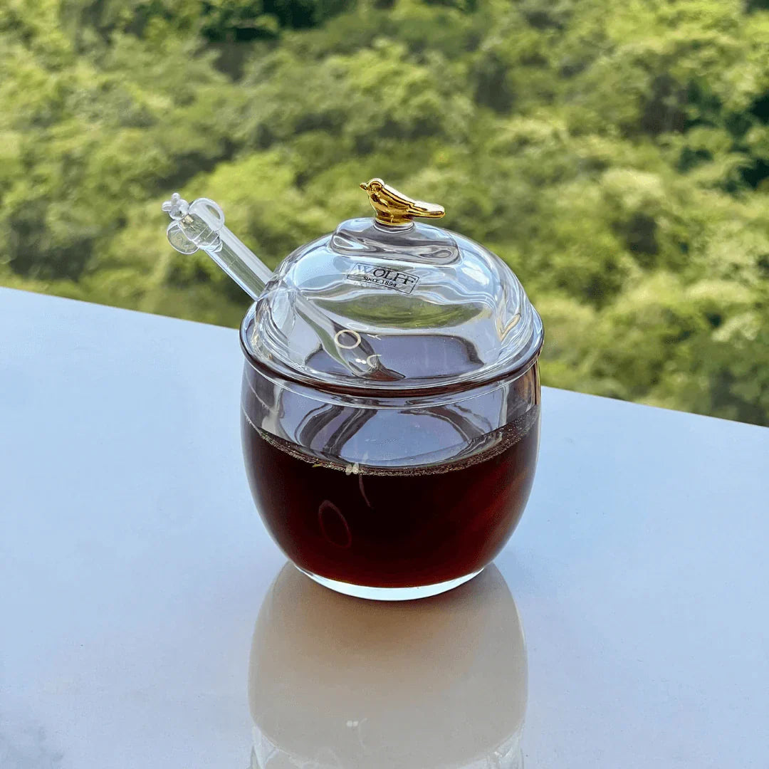 Kit Meleira + Açucareiro de Cristal Golden Bird