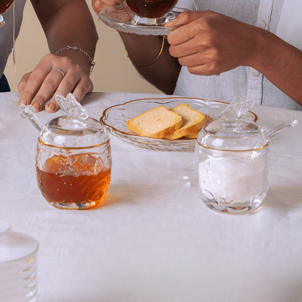 Kit para Mesa Posta New Butterfly Fio de Ouro 4 Peças