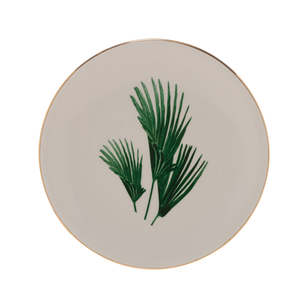 Mini Prato Decorativo Porcelana Leaf Redondo - 15 cm