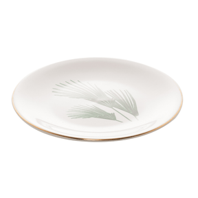 Mini Prato Decorativo Porcelana Leaf Redondo - 15 cm