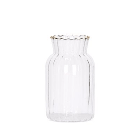 Mini Vaso com Borda Dourada 13cm