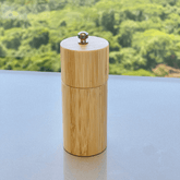 Moedor Manual para Sal e Pimenta Moulin de Bambu 14cm