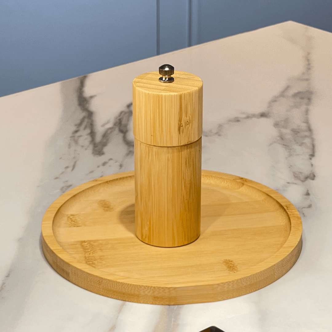 Moedor Manual para Sal e Pimenta Moulin de Bambu 14cm