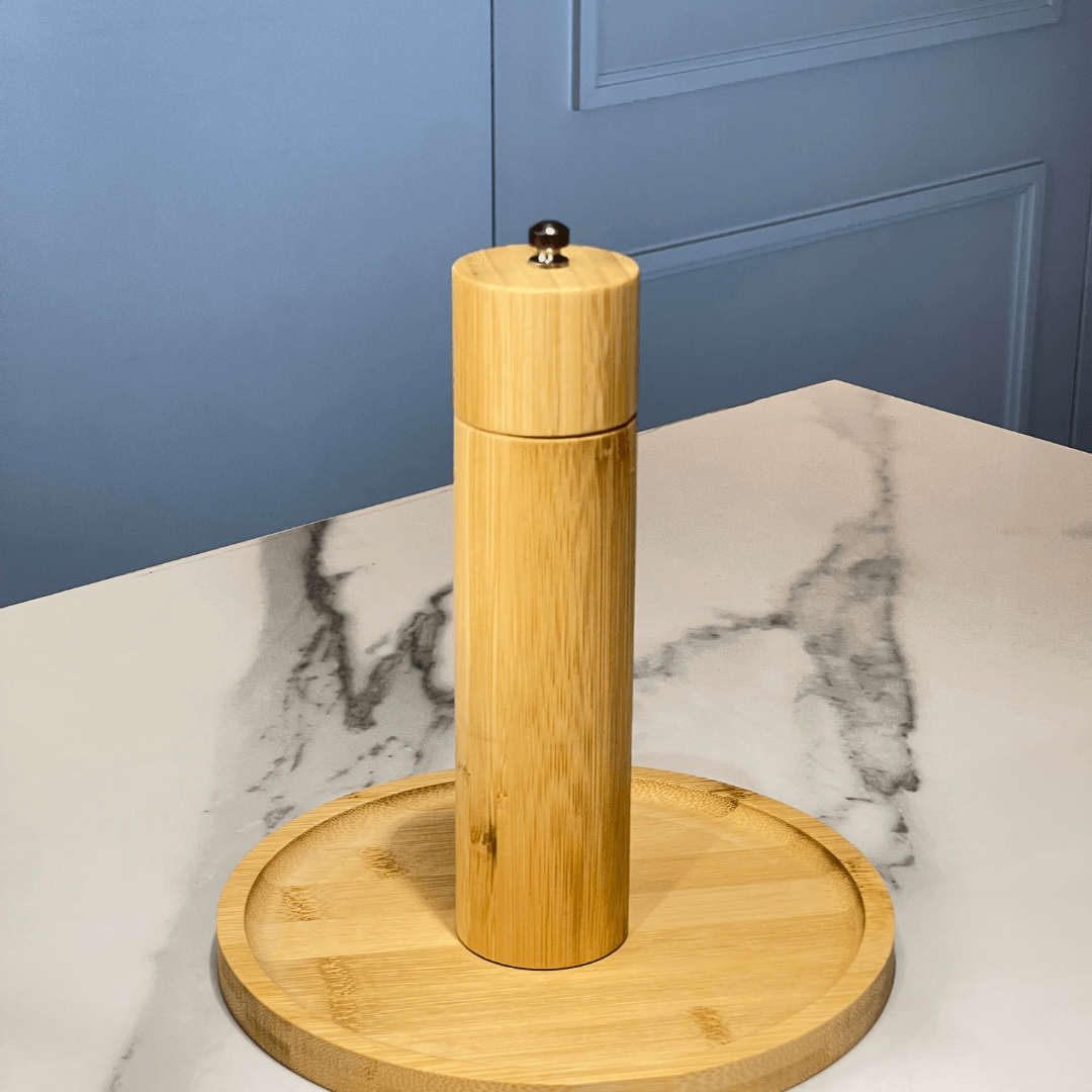 Moedor Manual para Sal e Pimenta Moulin de Bambu 21cm