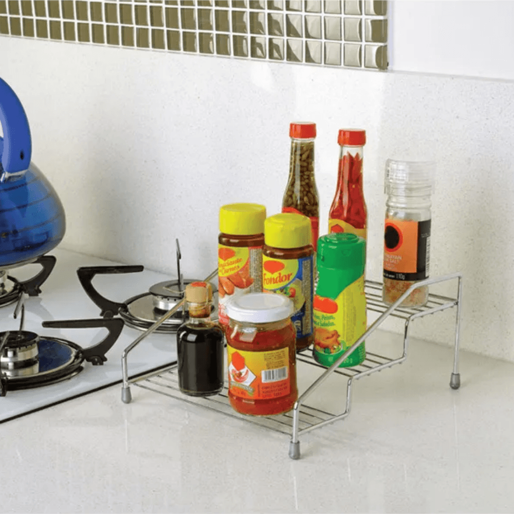 Organizador de Armário Triplo Degraus Aço Cromado