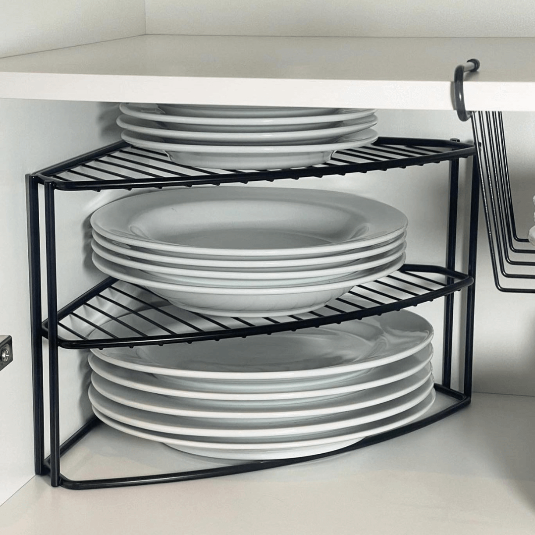 Organizador De Canto 3 Níveis  Preto Fosco Linha Black