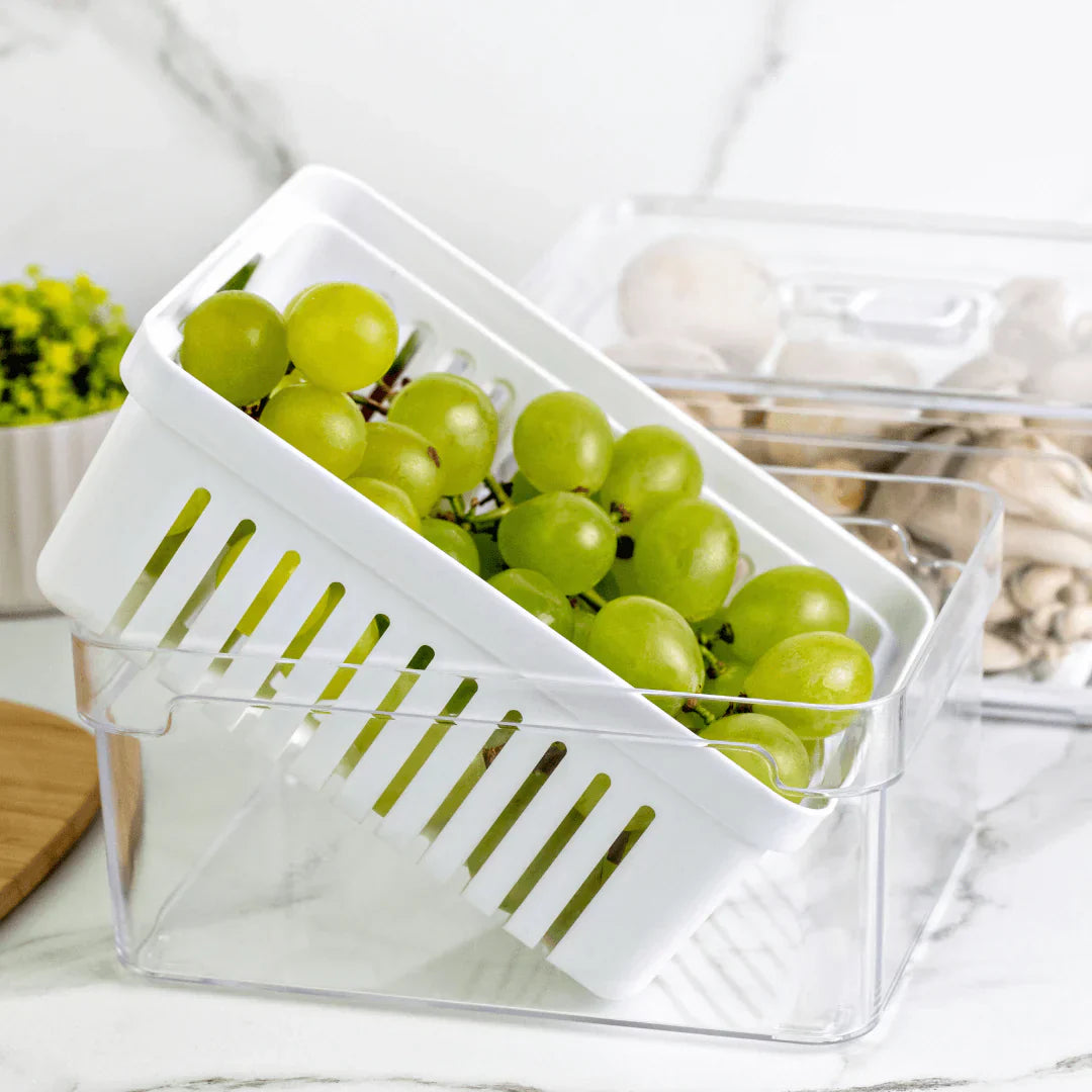 Kit 6 Organizadores de Geladeira Clear Fresh 2,2 Litros