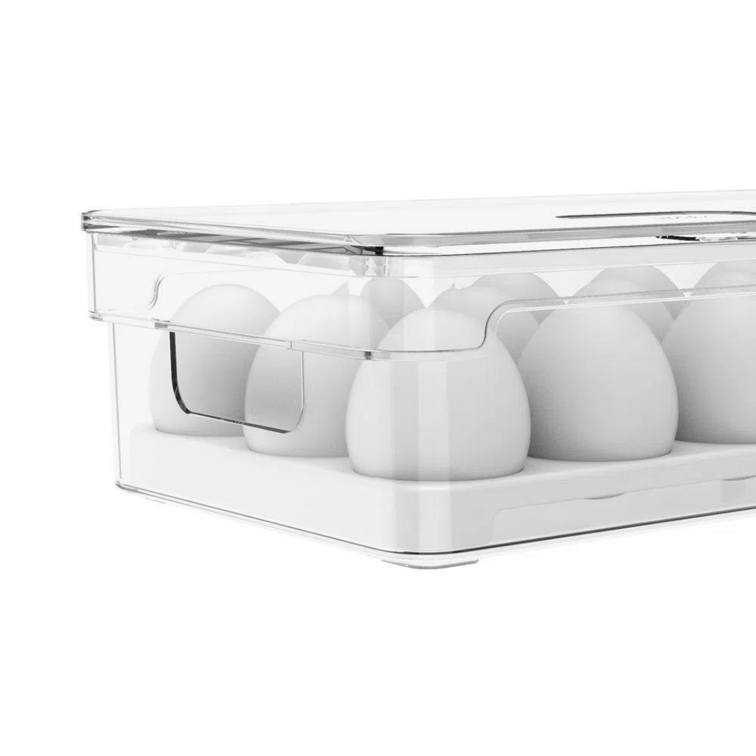 Organizador de Ovos Clear Fresh Natural 18 Ovos