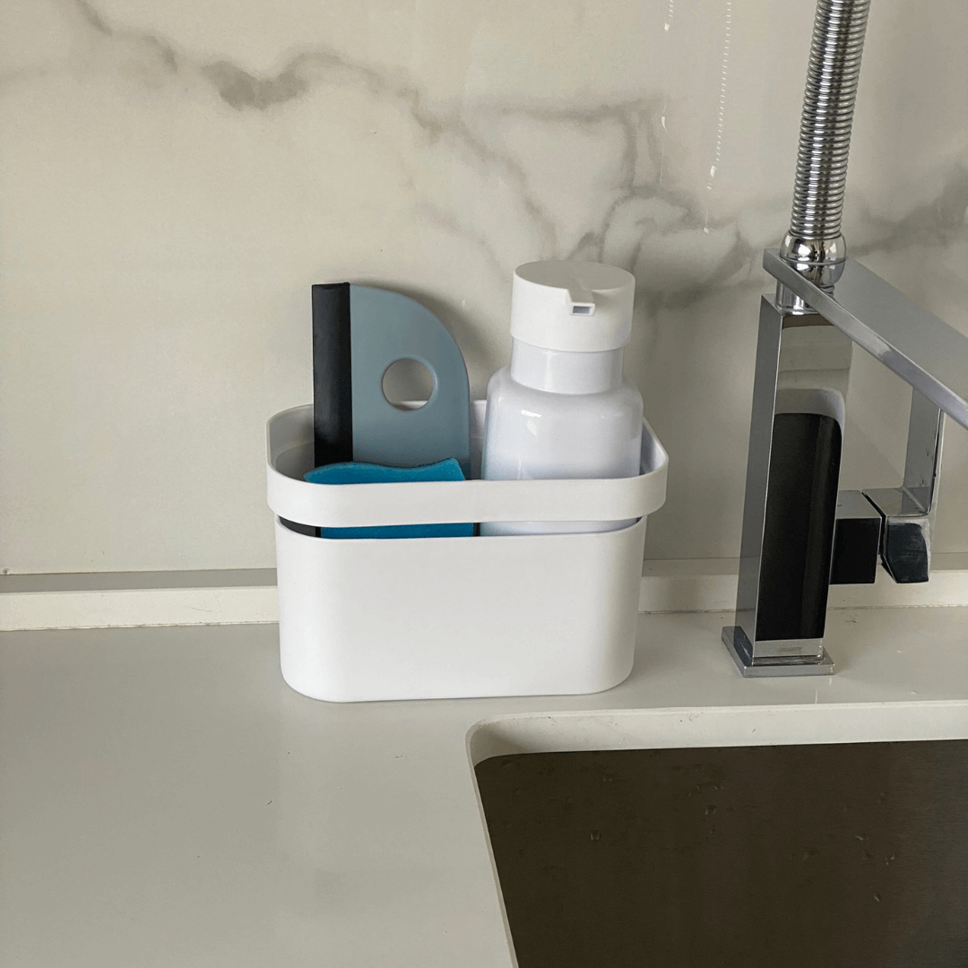 Organizador de Pia Porta Detergente Trium Max Branco Fechado