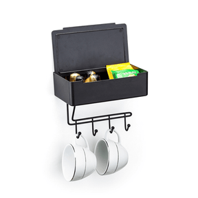 Organizador Porta Chaves Multiuso Fixação 3M Preto