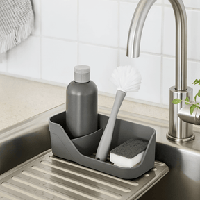 Organizador de Pia Porta Esponja e Detergente Compacto Chumbo