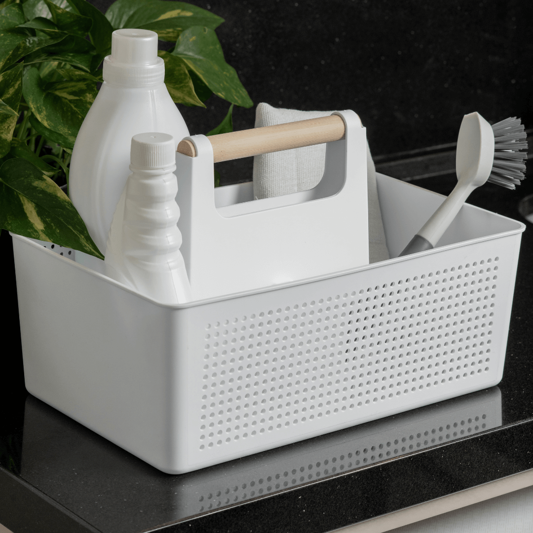 Organizador Multiuso com Alça Flow Branco 8 Litros