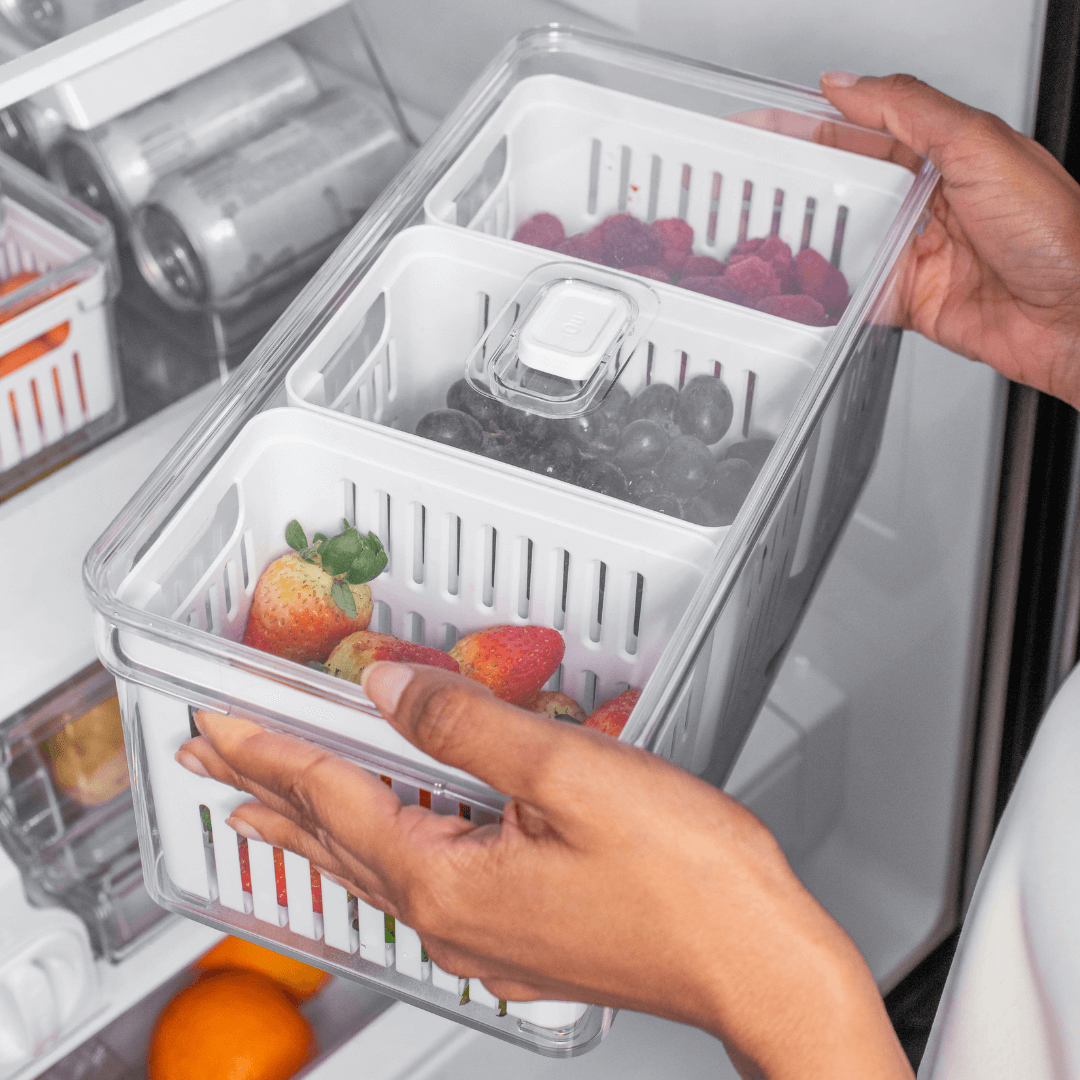 Organizador com Cesto Triplo Clear Fresh Branco 5 Litros