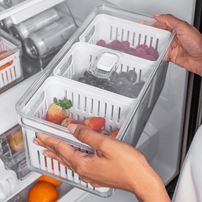 Organizador com Cesto Triplo Clear Fresh Branco 5 Litros