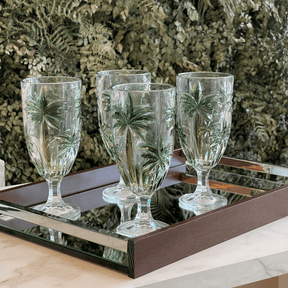 Kit 6 Taças de Cristal Palm Tree Tropical 450ml