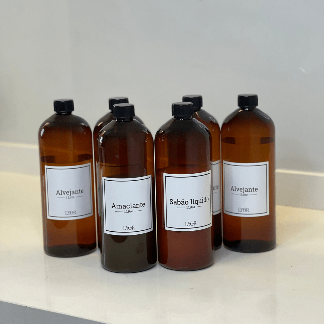 Porta Amaciante de Plástico com Tampa Vintage 1 Litro