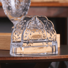 Porta Guardanapos em Cristal Ecológico New Butterfly 10,5cm