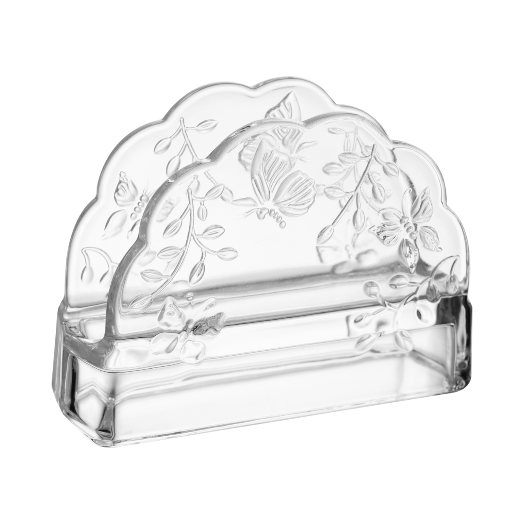 Porta Guardanapos em Cristal Ecológico New Butterfly 10,5cm