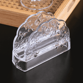 Porta Guardanapos em Cristal Ecológico New Butterfly 10,5cm