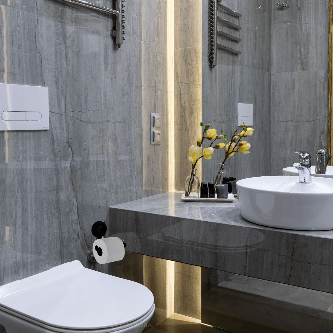 Porta Papel Higiênico com Ventosa em Plástico Preto