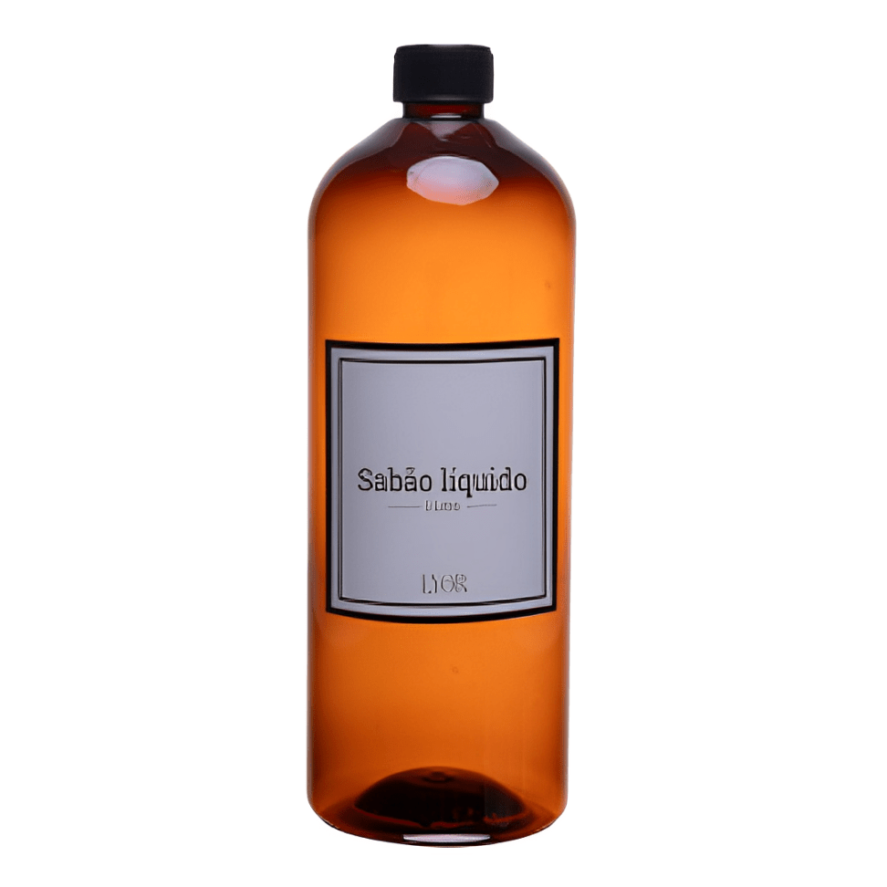 Porta Sabão Liquido de Plástico com Tampa Vintage 1 Litro