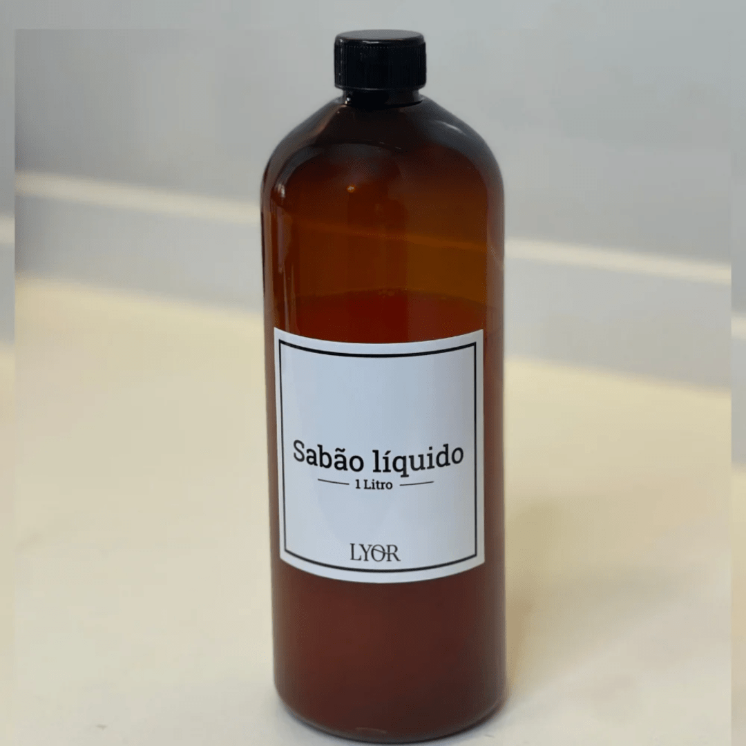 Porta Sabão Liquido de Plástico com Tampa Vintage 1 Litro