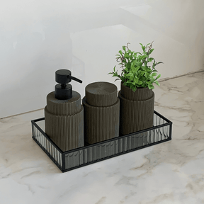 Pote Decorativo em Cimento Verde Militar 11,5cm