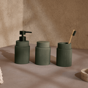 Pote Decorativo em Cimento Verde Militar 11,5cm