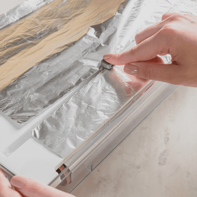 Organizador e Cortador de Rolos Duplo Clear Branco