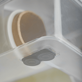 Organizador e Cortador de Rolos Duplo Clear Branco