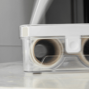 Organizador e Cortador de Rolos Duplo Clear Branco