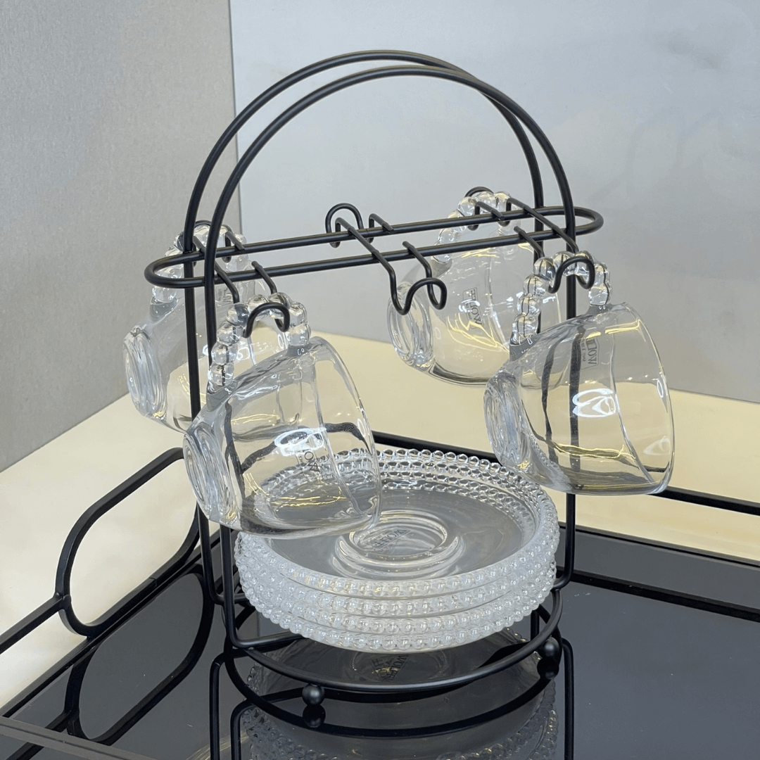 Suporte Para Xicara De Cha Preto