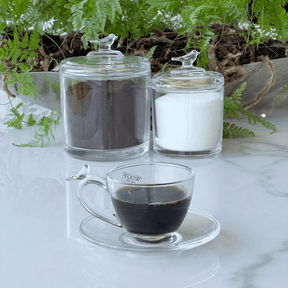 Jogo 4 Xícaras de Café Bird com Pires Cristal 80ml